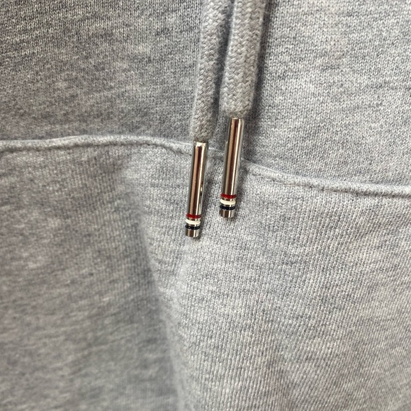 Thom Browne Size 2 Center Stripe Jersey Gray Pullover Hoodie Sweater - Picture 6 of 11